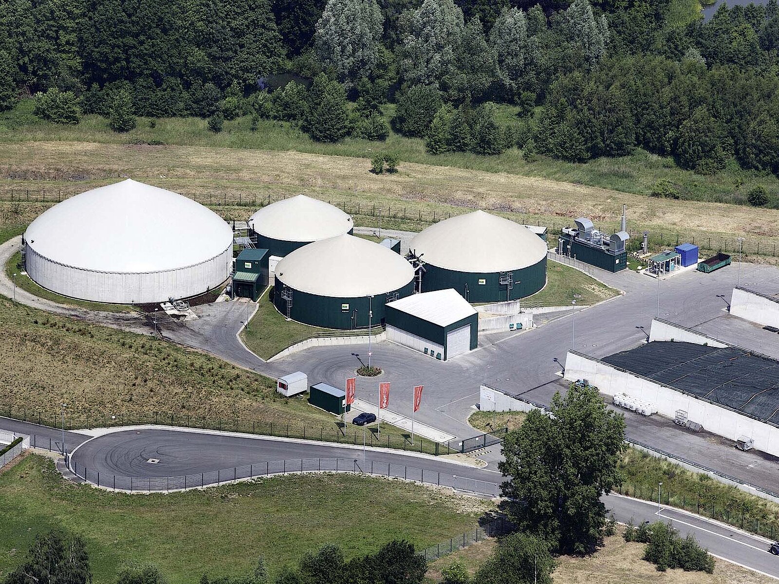 ESW_Biogasanlagen_Referenzbild_3 Luftaufnahme einer Biogasanlage in Herford